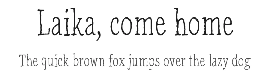 Laika, come home by Juha Korhonen — Decorative Font