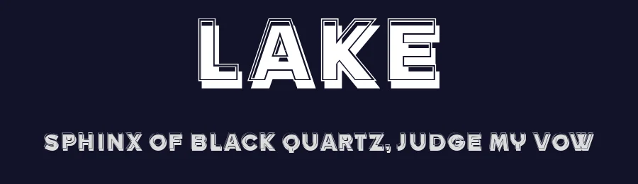 Lake by Vladimir Nikolic — Decorative Font — thumbnail 2