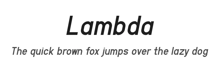 Lambda by GGBotNet — Sans Serif Font