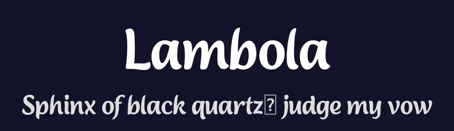 Lambola by ARToni — Script Handwritten Font — thumbnail 2