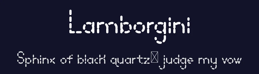Lamborgini by !bey Design — Sans Serif Font — thumbnail 2
