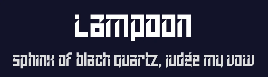 Lampoon by James Vipond — Display Font — thumbnail 2