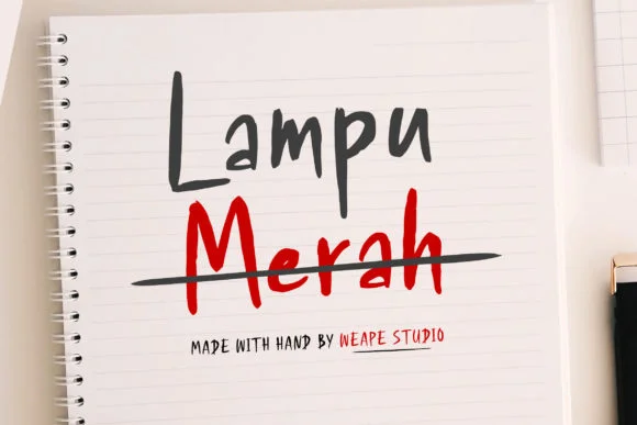 Lampu Merah Font by Weape Design — Script Handwritten Font
