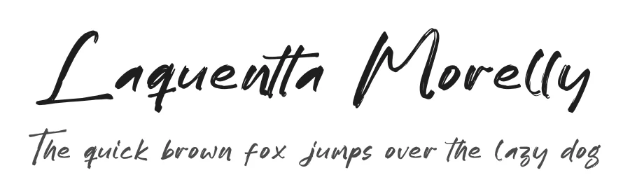 Laquentta Morelly by Integritype Studio β Script Handwritten Font
