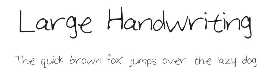 Large Handwriting