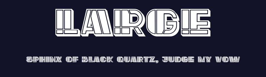Large by Vladimir Nikolic — Decorative Font — thumbnail 2