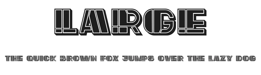 Large by Vladimir Nikolic β Decorative Font