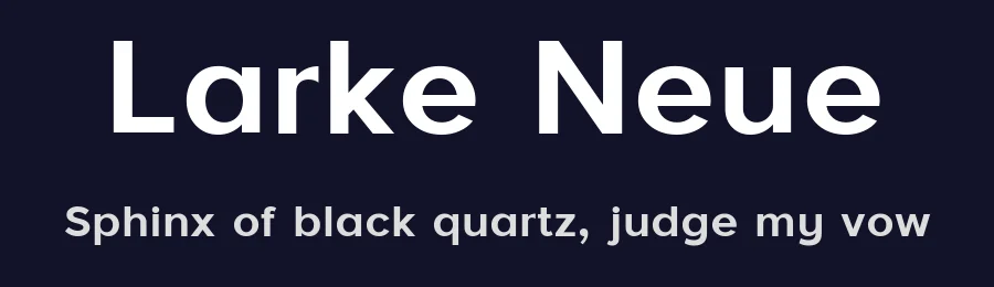 Larke Neue by Steve Gardner — Sans Serif Font — thumbnail 2