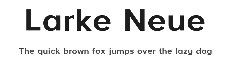 Larke Neue by Steve Gardner — Sans Serif Font