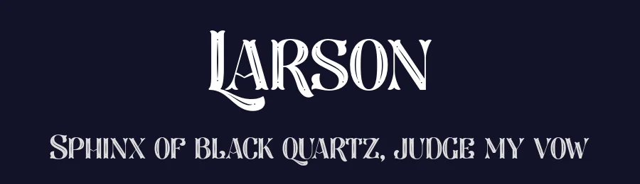 Larson by Nurrontype — Decorative Font — thumbnail 2