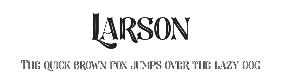 Larson by Nurrontype — Decorative Font