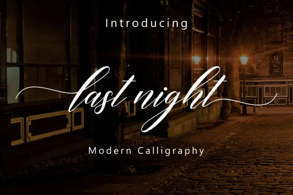 Last Night Script Font by Amarlettering — Script Handwritten Font