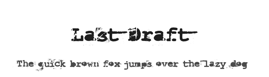 Last Draft by Dirt2.com - SickCapital — Decorative Font