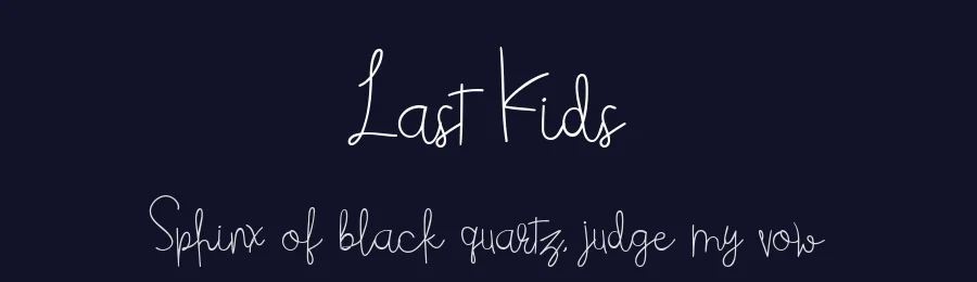 Last Kids by Motokiwo — Script Handwritten Font — thumbnail 2