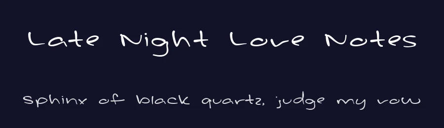 Late Night Love Notes by Designs by Brielle — Script Handwritten Font — thumbnail 2