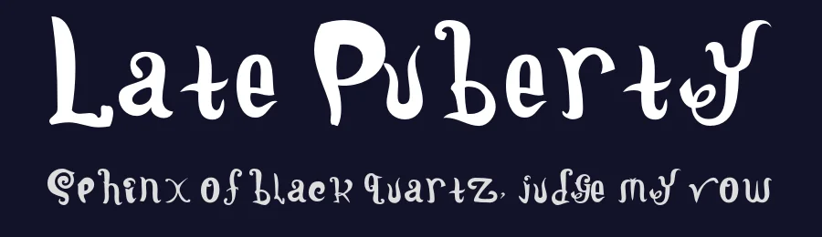 Late Puberty by Adult Human — Decorative Font — thumbnail 2