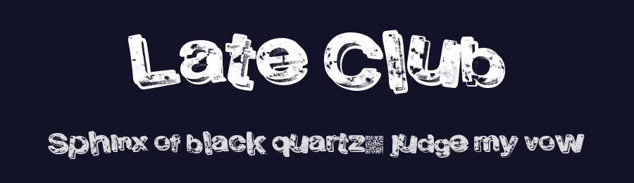 Late Club by Xerographer Fonts — Decorative Font — thumbnail 2