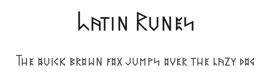 Latin Runes by Virstag β Dingbats Font