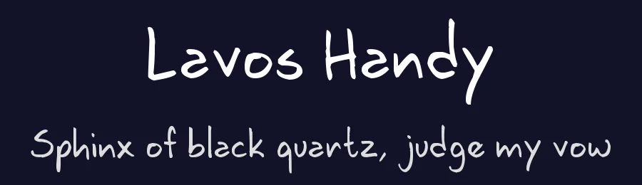 Lavos Handy by Luiz Lavos — Script Handwritten Font — thumbnail 2