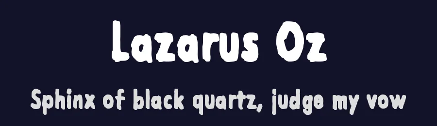 Lazarus Oz by Juha Korhonen — Decorative Font — thumbnail 2