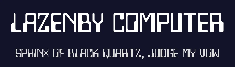 Lazenby Computer by Disaster Fonts — Display Font — thumbnail 2