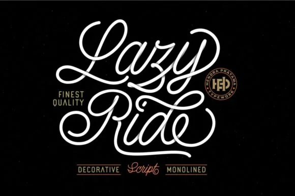 Lazy RideΒ Font by hptypework β Script Handwritten Font