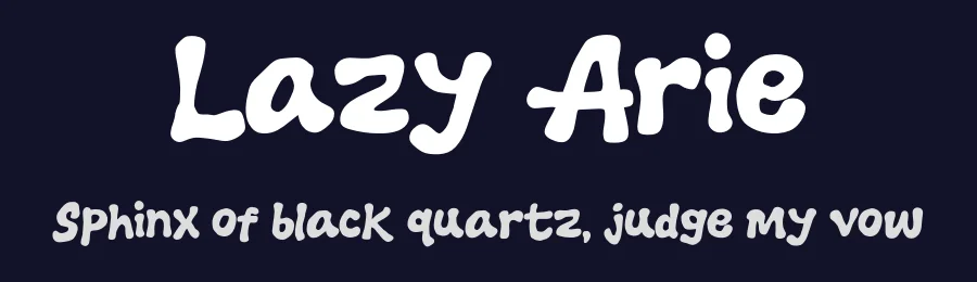 Lazy Arie by Khurasan — Decorative Font — thumbnail 2