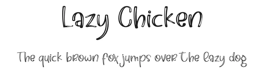 Lazy Chicken by Airotype — Decorative Font