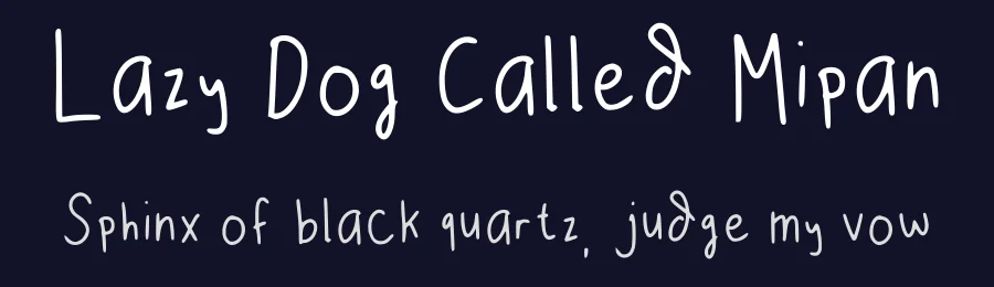 Lazy Dog Called Mipan by Mipan The Lazy — Script Handwritten Font — thumbnail 2