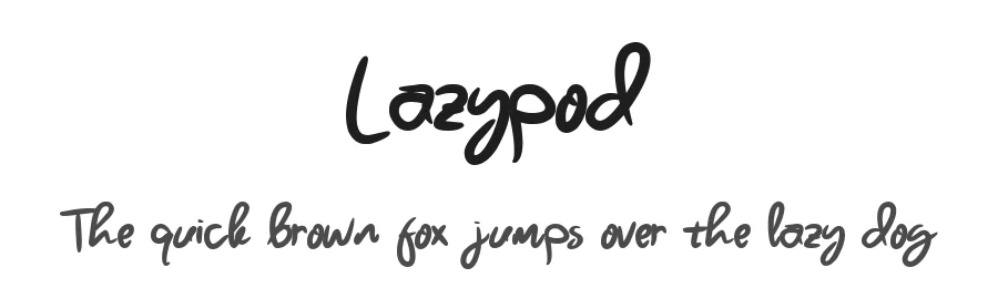 Lazypod by Letterlycious — Script Handwritten Font