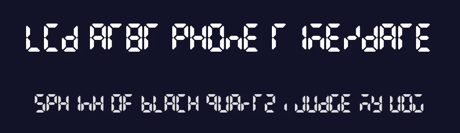LCD AT&T Phone Time/Date by Colonel Sanders — Display Font — thumbnail 2