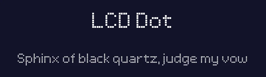 LCD Dot by Omer KOSE — Display Font — thumbnail 2