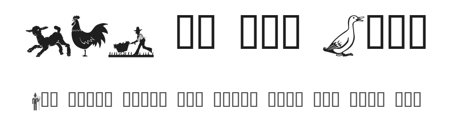 LCR on the Farm by LeChefRené — Dingbats Font