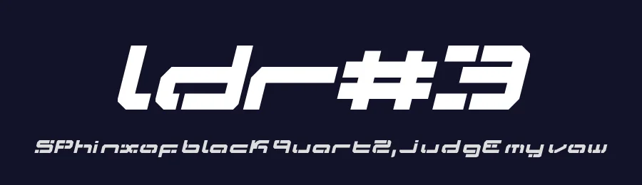 LDR#3 by Neoqueto — Display Font — thumbnail 2