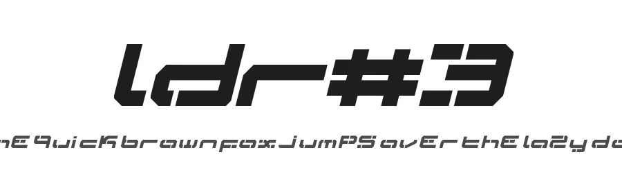 LDR#3 by Neoqueto — Display Font