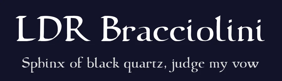 LDR Bracciolini by Luigi Della Rosa — Decorative Font — thumbnail 2