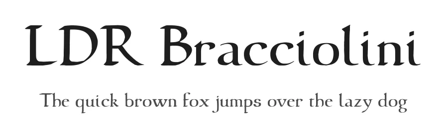 LDR Bracciolini by Luigi Della Rosa — Decorative Font