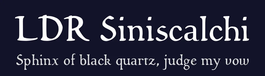 LDR Siniscalchi by Luigi Della Rosa — Decorative Font — thumbnail 2