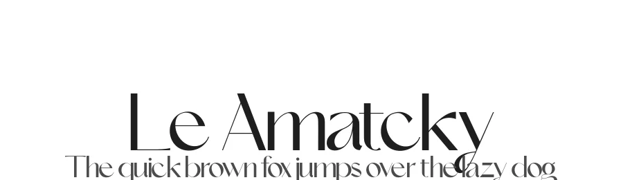 Le Amatcky by Hishand Studio — Sans Serif Font