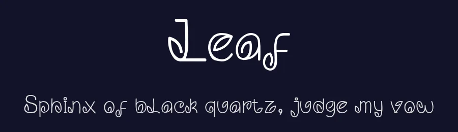 Leaf by Kong Font — Decorative Font — thumbnail 2