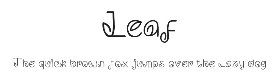 Leaf by Kong Font — Decorative Font