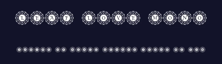 Leaf Love Mono by www.freesvgdesigns.com — Decorative Font — thumbnail 2