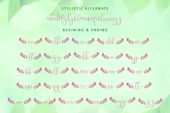 Leafing Font by illushvara — Script Handwritten Font — thumbnail 7