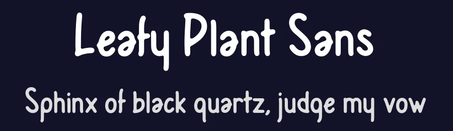 Leafy Plant Sans by Pratama Yudha — Script Handwritten Font — thumbnail 2