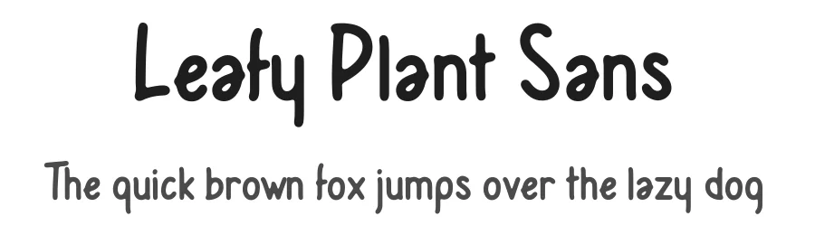 Leafy Plant Sans