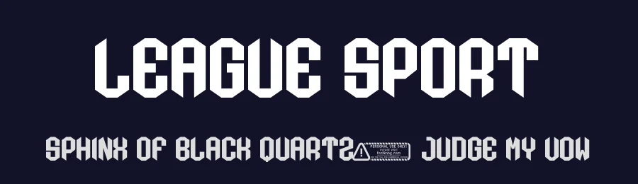 League Sport by Kong Font — Display Font — thumbnail 2