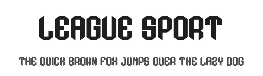 League Sport by Kong Font — Display Font