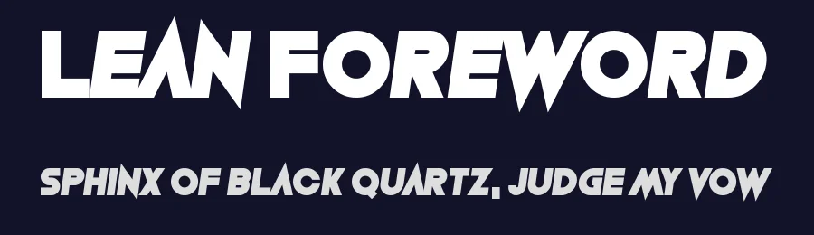 Lean Foreword by Chequered Ink — Display Font — thumbnail 2