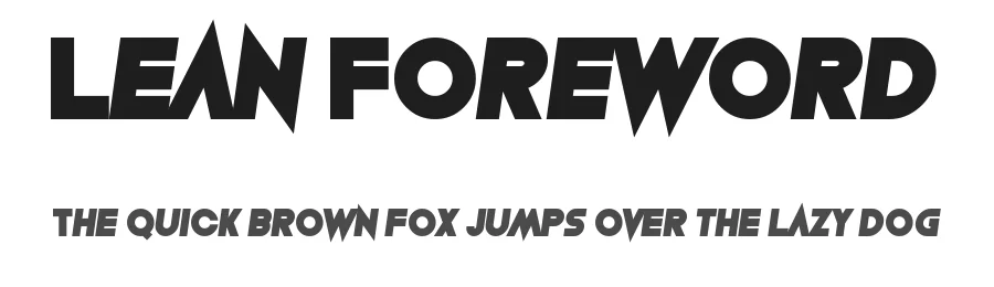Lean Foreword by Chequered Ink — Display Font