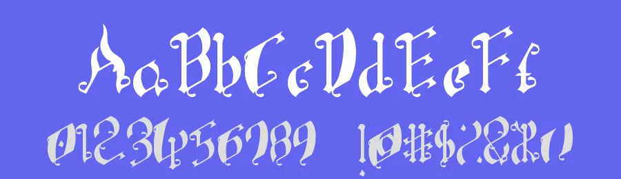 Leaning Simple Gothic Font by M 150 — Blackletter Font — thumbnail 3